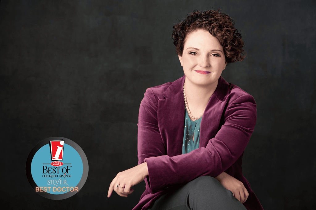 Hero image of Dr. Rachael Degurse with Winning Logo for Best Doctor